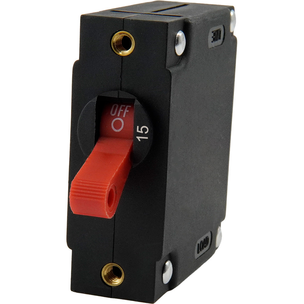 Egis A Series Red Toggle Panel Mount Circuit Breaker Single Pole 15A 322115